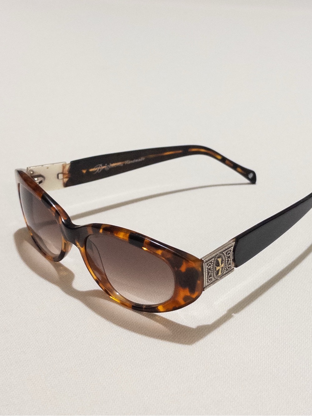 Brighton Tortoiseshell and Black Women's Sunglasses with Silver Accent